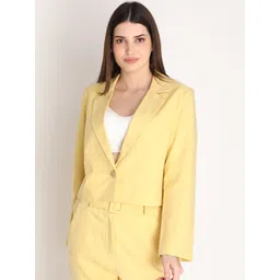 Dlanxa Women Solid Single-Breasted Formal Blazer-picture-23