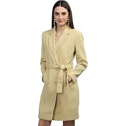 dlanxa Women Solid Winter Wear Double Breasted Long Coat With Belt-picture-19