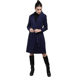 dlanxa Women Solid Winter Wear Double Breasted Overcoat With Belt-picture-18