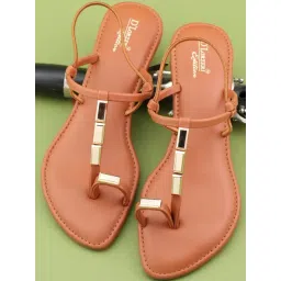 D'LORZERI Women's Beige Toe Ring Sandals-picture-48