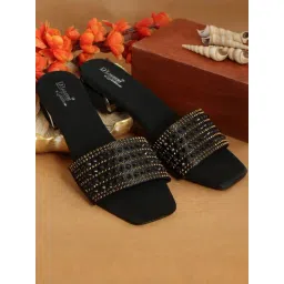 D'LORZERI Women's Black Casual Sandals-picture-19