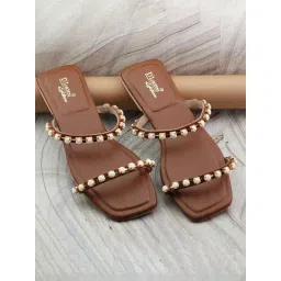 D'LORZERI Women's Brown Casual Sandals-picture-18