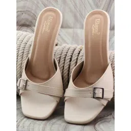 D'LORZERI Women's Cream Casual Sandals-picture-47
