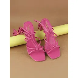 D'LORZERI Women's Pink Gladiator Sandals-picture-33