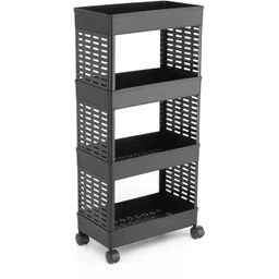 dm plus Fruits/Vegetables Kitchen Rack 4-Layer Rolling Storage Rack with Wheels Kitchen Storage Organizer Plastic-picture-11