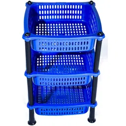 dm plus Premium Quality Modular Kitchen Self Rack Plastic Fruit & Vegetable Basket-picture-15