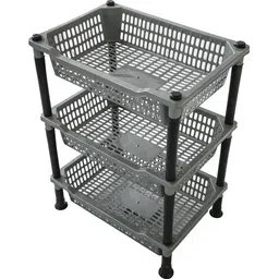 dm plus Virgin Big Size Kitchen Rack Plastic Fruit & Vegetable Basket-picture-13