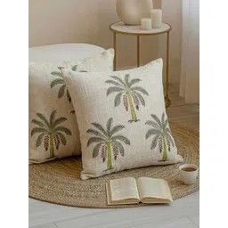 DMAASA Grey & Green Set of 2 Square Cushion Covers-picture-21