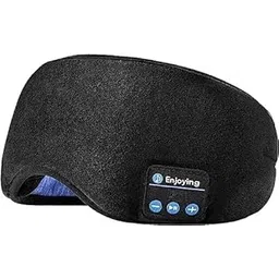 DMDENT Fabric Sleep Headphones Bluetooth Eye Mask 5.0 Wireless Music Light Eye Shades Headband Sport Headsets With Built In Speakers Microphone Washable Soft Eye Blinder For Perfect Sleeping.-picture-18