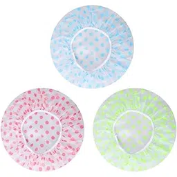 DME SALES Shower Cap, 3 Pcs Waterproof Reusable Shower Caps Bath Hair Hat for Women Men Kids (Multicolor)-picture-55