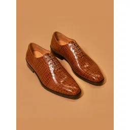 dmodot Men Textured Leather Oxfords-picture-35