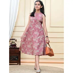 DMP EXPORT Girls Rust Cotton Dresses-picture-22