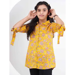 DMP FASHION Floral Print Cotton Shirt Style Top-picture-13