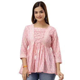 DMP FASHION Floral Printed A-Line Kurti-picture-23