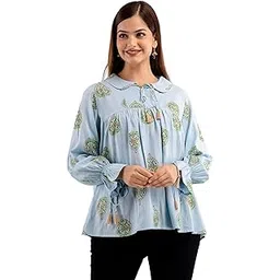 dmp fashion Women's Rayon Fashion Collared Fashion Sleeve Trendy Top-picture-15