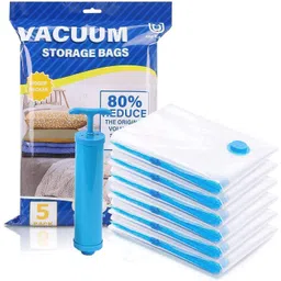 dn brothers 5Pack Vacuum Compression Storage Bags With Pump,Space Saver Sealer Bag DN40 Travel Storage Vacuum Bags-picture-25