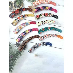 DN Creation Set of 6 Assorted Printed Banana Clips-image-29