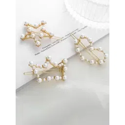 DN Creation Set Of 6 Pearl Beaded Claw Clips-image-34