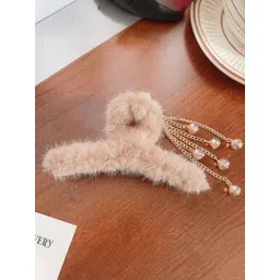 DN ENTERPRISES Women Fur Claw Clip Hair Accessory-picture-24