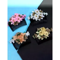 DN ENTERPRISES Women Set of 4 Embellished Comb Pin-picture-25