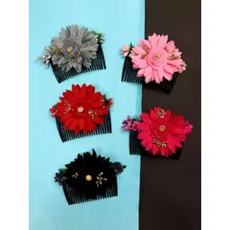 DN ENTERPRISES Women Set of 4 Embellished Comb Pin-picture-14