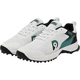 dnine Commander 1 Rubber Stud Cricket Shoes – White/Black | Lightweight & Durable Cricket Shoes with Strong Grip for Turf & Daily Matches-picture-50