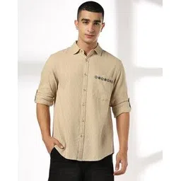 dnmx Men Patterned Regular Fit Shirt with Patch Pocket-picture-18