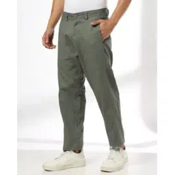 dnmx Men Regular Fit Flat-Front Trousers-picture-37
