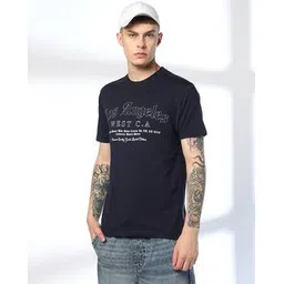 dnmx Men Typographic Print Regular Fit Crew-Neck T-Shirt-picture-13
