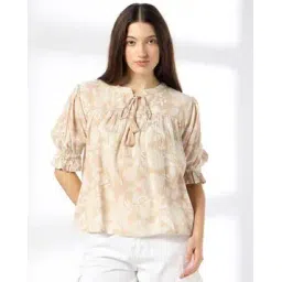 dnmx Women Cord Embroidered Relaxed Fit Top-picture-26