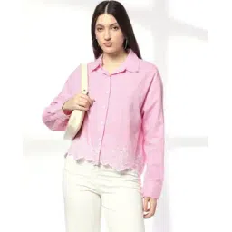 dnmx Women Schiffli Embroidered Relaxed Fit Shirt-picture-48