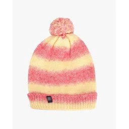 dnmx Women Striped Beanie with Pom-Pom-picture-29