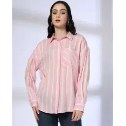 dnmx Women Striped Relaxed Fit Shirt-picture-39