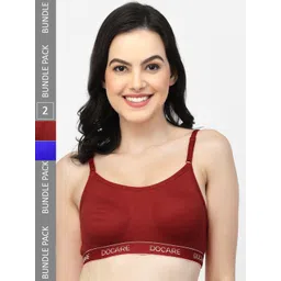 Docare Non Wired All Day Comfort Seamless Full Coverage Cotton Workout Bra-picture-27