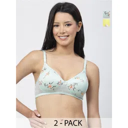 Docare Pack Of 2 Printed Full Coverage Lightly Padded T-shirt Bra With All Day Comfort-picture-16