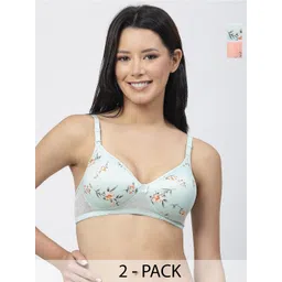 Docare Pack Of 2 Printed Full Coverage Lightly Padded T-shirt Bra With All Day Comfort-picture-21