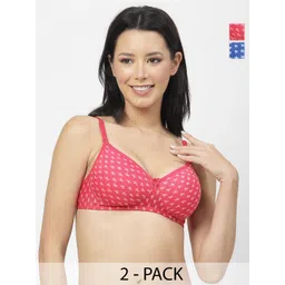 Docare Pack Of 2 Printed Full Coverage Lightly Padded T-shirt Bra With All Day Comfort-picture-22