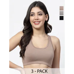 Docare Pack Of 3 Full Coverage Super Support Medium Support All Day Comfort Workout Bras-picture-19