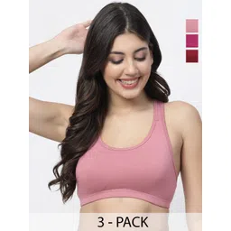 Docare Pack Of 3 Full Coverage Super Support Medium Support All Day Comfort Workout Bras-picture-25