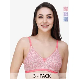 Docare Women Pack of 3 Micro Ditsy Printed Full Coverage Bra-picture-28