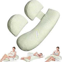 DOCAT Pregnancy Pillow for Women, Soft Maternity Pillows for Pregnancy Sleeping, Support for Back, Belly, HIPS, Legs, Maternity Pillow with Detachable and Adjustable Pillow Cover-picture-20