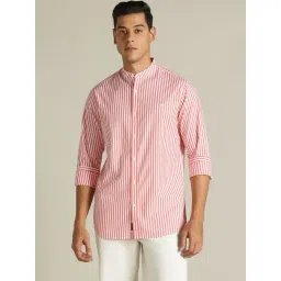 Dockers Red Straight Fit Striped Shirt-picture-38