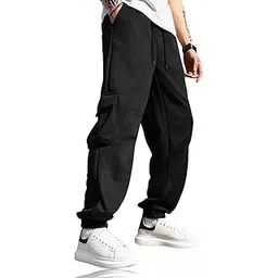 dockstreet Men/Unisex Cargo Joggers in Pure Thick Hosiery Soft Cottonfor a Relaxed Feel/Multipurpose in Their use for Athletic, Casual, Everyday wear and Suitable for All Seasons-picture-38