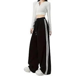 dockstreet Straight Wide fit Long Length Open Bottom Jogger for Women/Trending Multi Pocket Style, Relaxed Casual Pants for Women-picture-32
