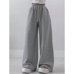 dockstreet Women Loose Fit Grey Cotton Blend Trousers-picture-10