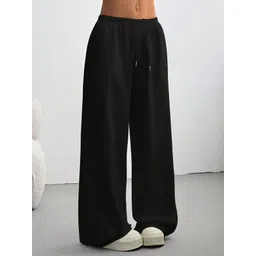 dockstreet Women Solid Black Track Pants-picture-19