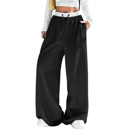 dockstreet Women Solid Black Track Pants-picture-15