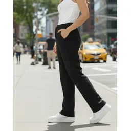 dockstreet Women Solid Black Track Pants-picture-21