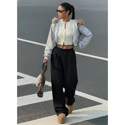 dockstreet Women Solid Black Track Pants-picture-28