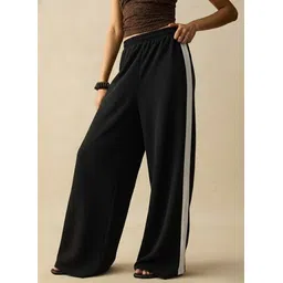 dockstreet Women Solid Black Track Pants-picture-30